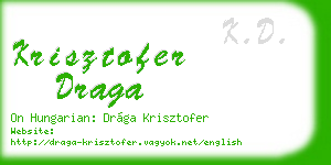 krisztofer draga business card